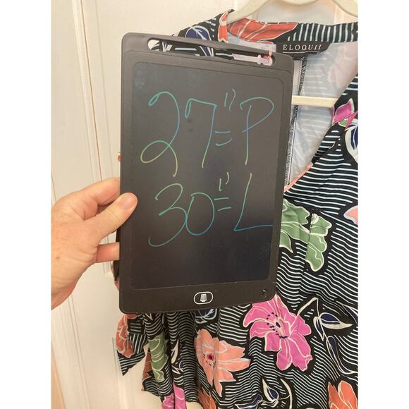 Eloquii Blouse with Flowers & Black & White Stripe‎ Background Size 22 - Picture 7 of 7